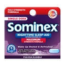 Sominex Nighttime Sleep-Aid Tablets, Maximum Strength Formula, Single Dose, Assorted, 16 Count