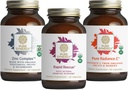 PURE SYNERGY Immediate Immune Support Bundle | Organic Vitamin C Supplement | Zinc Supplement Made with Whole Foods | Rapid Herbal Formula with Echinacea Extract | Non-GMO and Organic Ingredients