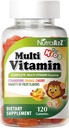 Multi Vitamin for Kids - 120 Count Dietary Supplement |Variety Flavors of Fruity Deliciousness| Vitamins A, B6, B12, C, D, and E, Zinc, Folic Acid, Biotin, Iodine, Choline & Calcium