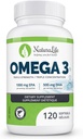 Triple Strength Omega 3 Fish Oil Capsules | High EPA & DHA | 1000mg | 100% Natural Essential Fatty Acids