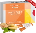 Peak Power | Travel Performance Enhancer | Boosts Focus, Energy & Cognitive Function While Traveling | Caffeine-Free | Mango Leaf Extract (Zynamite) | Fast-Acting | 10 Sticks