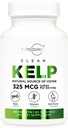 Type Zero Clean Kelp Iodine Tablets (60 Servings, 325 MCG Per Serving) - Natural Source of Iodine from Sea Kelp, Non-GMO, Gluten Free