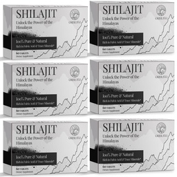 Shilajit Tablets 1000 MG, 100% Himalayan Organic, Shilajit Supplement Rich in Fulvic Acid & 85+ Trace Minerals for Men and Women, Energy & Immune System, 360 Count