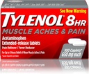 Tylenol 8 Hour Muscle Aches & Pain Acetaminophen Tablets for Muscle & Joint Pain, 100 ct