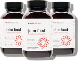 Smarter Nutrition Joint Food - Nourishing Support for Joint Comfort, Lubrication, Mobility with Collagen Type II, Lipase, MSM, Vitamin C, Turmeric, Bromelain - 180 Count(Pack of 3) - 90-Day Supply