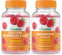 Lifeable Calcium, Magnesium, Zinc & Vitamin D + Magnesium, Gummies Bundle - Great Tasting, Vitamin Supplement, Gluten Free, GMO Free, Chewable Gummy