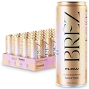 BREZ FLOW Lion’s Mane Mushroom Drink, 24-Pack, Non-Infused, Adaptogens, Relieving, Uplifting, and Social, Sparkling Lemon Elderflower Tonic 12 Fl oz