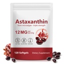 Redshine Astaxanthin 12mg,from Microalgae,Triple Strength,120 Softgels,Supports Eye, Joint, Internal Circulation, Skin Health & Natural Tanning