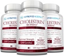 Approved Science Cholestrin - Lipid Level Support - Antioxidants, Lecithin, Berberine HCL, Berries, BioPerine - 60 Capsules - Pack of 3
