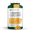 Nature's Push Turmeric Curcumin Super Potent 30:1 Extract 375mg 90% Curcuminoids, 1,350mg Turmeric Root 10:1 Plus Black Pepper for Healthy Inflammation Support Non-GMO Gluten Free Vegan USA 90 Caps