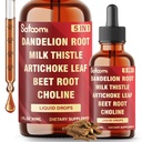 Satoomi 5in1 Dandelion Root Extract with Milk Thistle, Artichoke, Beet Root, and Choline - 1 FL Oz - 60 Day Supply