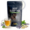 Deep Sleep Bedtime Tea - Super Calm Cortisol Drink w/Magnesium Glycinate, Ashwagandha & Valerian Root - Herbal Nighttime Brew for Stress Relief & Restful Legs