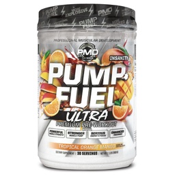 PMD Sports Pump Fuel Ultra Insanity, Ultimate Pre Workout & Muscle Pump, Maximum Strength Energy, Focus, Endurance & Recovery, Creatine & Beta Alanine, Tropical Orange Mango, 30 Servings