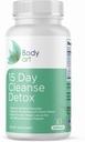 Body Art 15 Day Colon Cleanse Detox – Natural Capsules for Digestive Health – Gentle Support for Men & Women – 30 Count