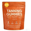 Tanning Gummies with Astaxanthin, Beta Carotene, Lycopene, Vitamin C & E, Supports Natural Glow & Bronzing, Skin Radiance & Hydration, Non-GMO, Vegan, Sugar-Free, 60 Count