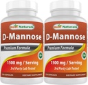 Best Naturals D-Mannose 1500 mg Per Serving 120 Capsules (Pack of 2)