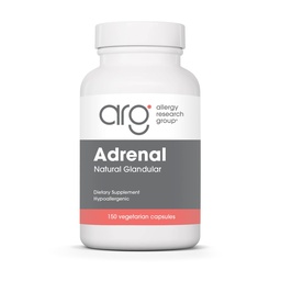 Allergy Research Group ARG Adrenal Cortex - Supports Healthy Stress Response & Metabolism - Delivers 150 mg Freeze-Dried Bovine Adrenal Cortex Tissue - 100 Servings - 150 Capsules