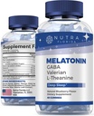 Melatonin Gummies 10mg with L-Theanine + Valerian Root & GABA – Sleep and Restore Gummies for Adults – Natural Nighttime Support – Vegan, Non-GMO, Gluten Free, Safe & Non-Habit Forming
