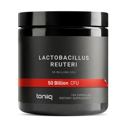 Toniiq 50 Billion CFU Lactobacillus Reuteri Probiotic 50mg per Serving - L Reuteri Probiotics - Highest CFU Count Lactobacillus Reuteri Probiotic - 120 Vegetarian Capsules - 120 Servings