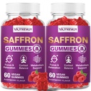 Saffron Gummies (88.5 mg) with Magnesium — Enhanced with St. John’s Wort, Rhodiola, Ashwagandha & Vitamins B6, B12, D3 for Mood & Focus Support — 120 Count