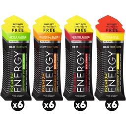 NewTrition® Extra Strength Energy Shots 1.7 fl oz - 250mg Caffeine with B Vitamins & Amino Acids, Sugar-Free Zero Calorie Vitamin Energy Drink for Focus & Endurance (Pack of 24, 4 Flavors - Mixed 2)