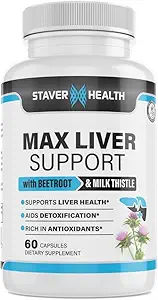 Max Liver Support Supplement Choline, Milk Thistle, Artichoke Extract, Liver Health, Natural Ingredients