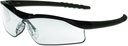 MCR Safety DL110AF Dallas Safety Glasses with Polished Black Frame and Clear Anti-Fog Lens