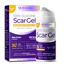 Silicone Scar Gel Scar Cream: SPF 30 Advanced Medical-Grade Formula for Surgical Scars, C-Section, Stretch Marks, Acne, Burns, Keloids, Old & New Scars – Broad Spectrum UV Protection 1.06oz (30g)