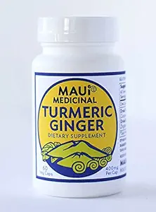 Turmeric Ginger 90 Veggie Capsules 400mg per Capsule (Organically Grown) USA