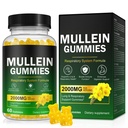 Mullein Gummies for Lungs, Mullein Extract for Smokers - Support Lung & Respiratory Health, Soothes Throat Irritation, Boost Immune - Mullein Leaf Extract for Lungs, Breathe Easier - 60pcs