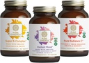 PURE SYNERGY Mood and Adrenal Support Bundle | Mood Support Supplement with Organic Saffron Extract | USDA Organic Vitamin C | Vitamin B Complex Made with Whole Foods | Non-GMO and Vegan