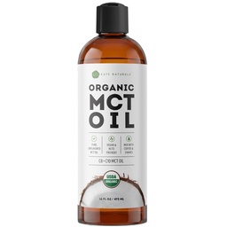 Kate Naturals MCT Oil for Coffee & Keto (16oz) USDA Certified Organic MCT Oil Liquid with only C8 & C10. Odorless Fuel for Body & Mind. No Aftertaste