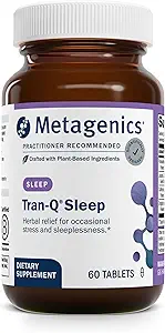 Metagenics Tran-Q Sleep - for Stress Management & Sleep Support - with California Poppy, English Lavender & Passion Flower Herb - Melatonin Free - 60 Tablets