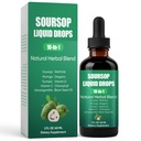 Soursop 10 in 1 Extract Drops, Soursop Bitters Liquid Drops with Sea Moss, Turmeric, Moringa, Oregano, Black Seed Oil, Ashwagandha, Chlorophyll, Sugar/Gluten Free, Natural Flavor (1)