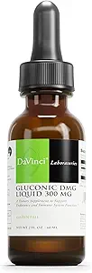 DAVINCI Labs Gluconic DMG Liquid 300mg - Helps Support Immune System, Muscle Function, Heart Health & Brain Health* - 2 fl oz (60 Servings)