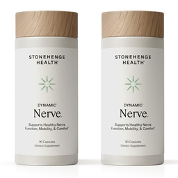 Stonehenge Health Dynamic Nerve Supplement - Supports Nerve Function in Fingers, Toes, Hands, and Feet with Alpha Lipoic Acid ALA, Benfotiamine, Pea, Robust B Complex, Boswellia (Pack of 2)