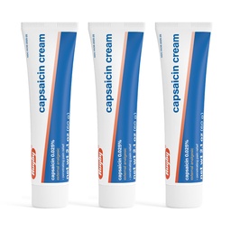 Rugby Capsaicin 0.025% Cream for Penetrating Pain Relief - 2.1 Oz (60g) (3 Pack)