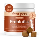 Fera Pets Probiotics for Dogs with Prebiotics and Postbiotics - Full Spectrum Gut Health Support - Promotes a Balanced Gut Microbiome - Boosts Immune Health - 90 Soft Chews