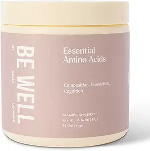 Be Well by Kelly Essential Amino Acids Unflavored Powder Supplement Plant-Based (6.87oz) BCAA 9 EAA's