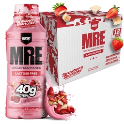 REDCON1 MRE RTD Protein Shake | Strawberry Shortcake | Lactose Free, 40g Protein - 12 Pack, 14 oz