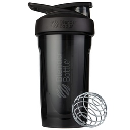 BlenderBottle Sport Shaker Bottle with Wire Whisk, 24-Ounce, Black – Protein Shakes & Hydration for Athletes & Fitness Enthusiasts, Easy Mixing, Durable & Lightweight, Lockable Lid