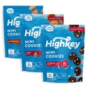 HighKey Holiday Variety Pack - Low Carb Cookies - Peppermint, Snickerdoodle, Ginger Spice - Low Sugar & Gluten Free Snack - Diet Friendly Sweets - 2 Ounce (Pack of 3)