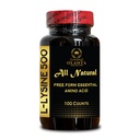 L-Lysine 500mg Supplement – Free Form Vegan Capsules – Immune Support Label, Non-GMO, Gluten-Free – 1 Bottle 100 Counts