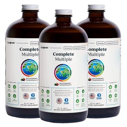 LIQUIDHEALTH Complete Multiple Adult Liquid Multivitamin - Essential Vitamins, Minerals & Nutrients, Immune Support, Gut Health, Energy, Detox - Made in USA, Vegan, Non-GMO, Sugar-Free (3 Pack)