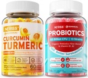 Sugar Free Turmeric Curcumin Filled Gummies +Sugar Free Probiotics Gummies