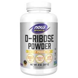 NOW Sports, D-Ribose Powder 5,000 mg,Energy Production*, 8 oz