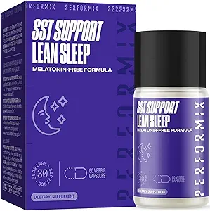 PERFORMIX - SST Support Lean Sleep - Herbal Sleep Aid Supplement - Gentle Nighttime Support - Calming Formula - 60 Veggie Capsules for Adults