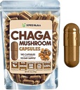 XPRS Nutra Chaga Mushroom Capsules - Premium USDA Chaga Mushrooms Capsules- Encapsulated Chaga Mushroom Powder for an Immunity Boost - Vegan Friendly Superfood for Chaga Tea and Beverages - 180 Count