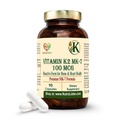 Vitamin K2 (as MK-7 Menaquinone-7) – High Bioavailability Formula for Bone Strength, Calcium Absorption & Heart Health | Supports Arterial Flexibility | 90 Veg Capsules | Non-GMO & Gluten-Free