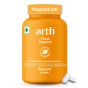 Arth Chelated 1000mg Magnesium Bisglycinate Complex | With Vitamin D2 & B6 | High Absorption for Muscle Recovery, Relaxation & Better Sleep | Stress & Anxiety Support | 30 Veg Tablets | For Men & Women
